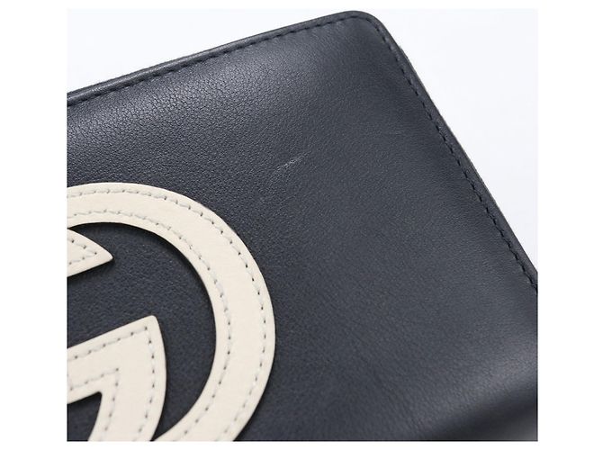 Gucci Black Leather Long Wallet - view 7