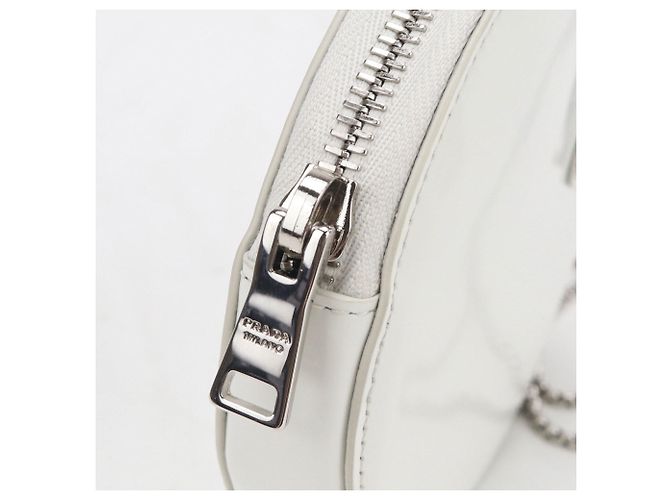 Prada White Leather Shoulder Bag - view 5