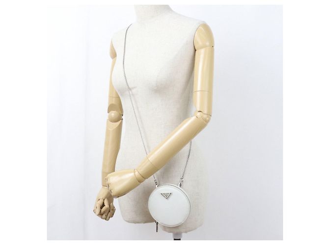 Prada White Leather Shoulder Bag - view 8