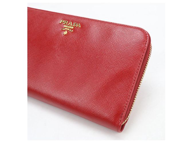 Saffiano Carteira longa Prada em couro vermelho - vista 7