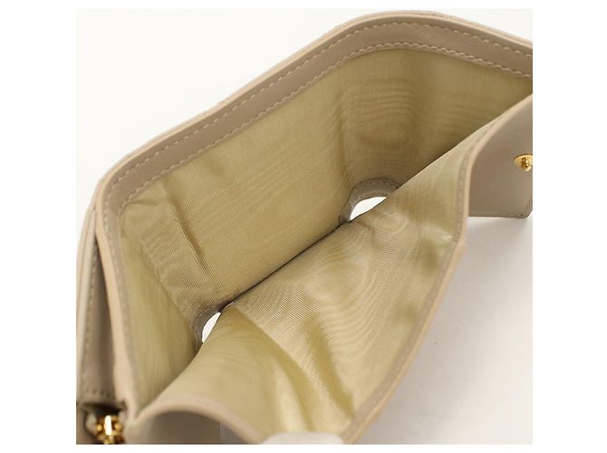 Cartera tri-fold Christian Dior Beige - vista 4