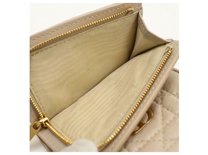 Cartera tri-fold Christian Dior Beige - vista 5