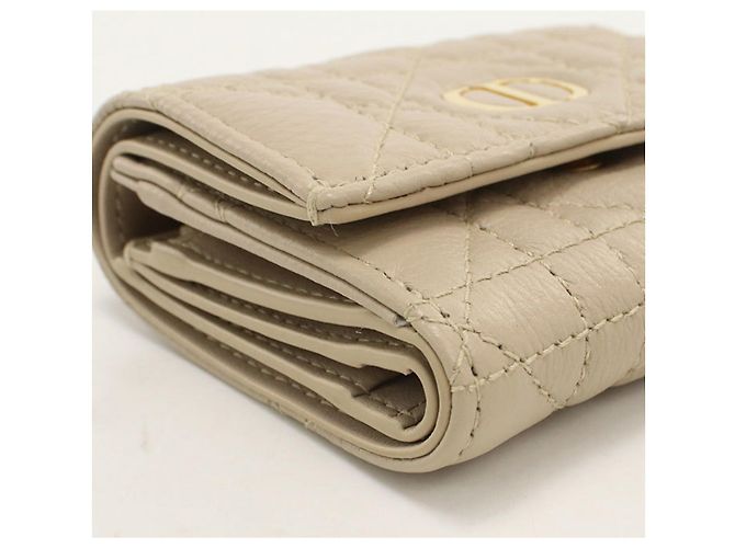 Cartera tri-fold Christian Dior Beige - vista 6