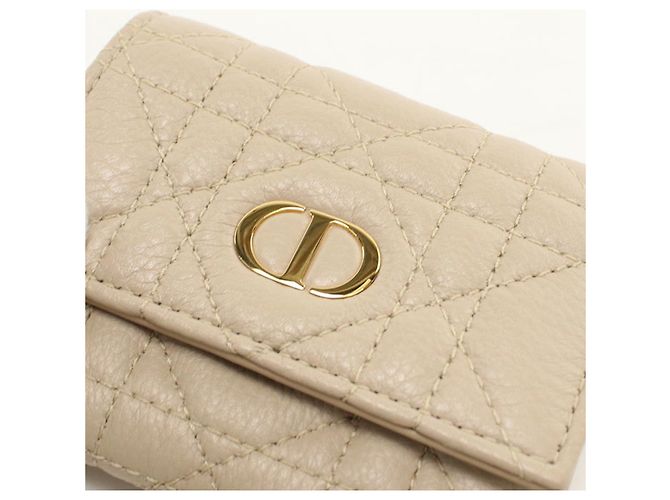 Cartera tri-fold Christian Dior Beige - vista 7