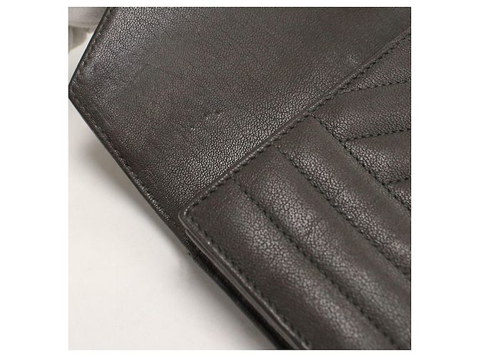 Autre Marque Portafoglio lungo bi-fold Saint Laurent Grigio - vista 5