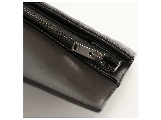 Autre Marque Portafoglio lungo bi-fold Saint Laurent Grigio - vista 6