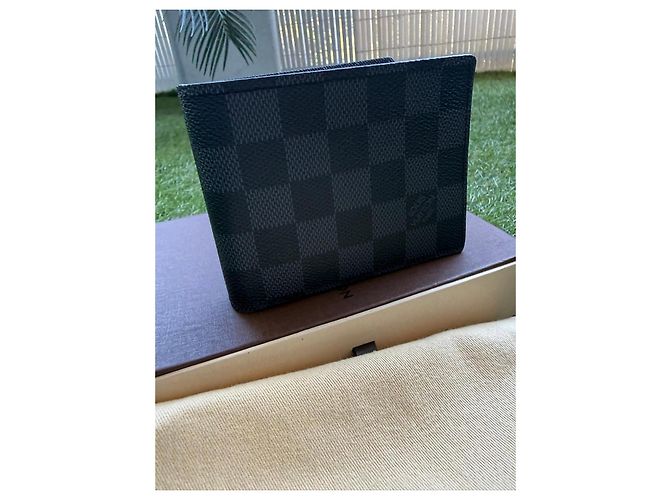 Louis Vuitton Portafoglio Multiple in tela Damier Graphite - vista 16