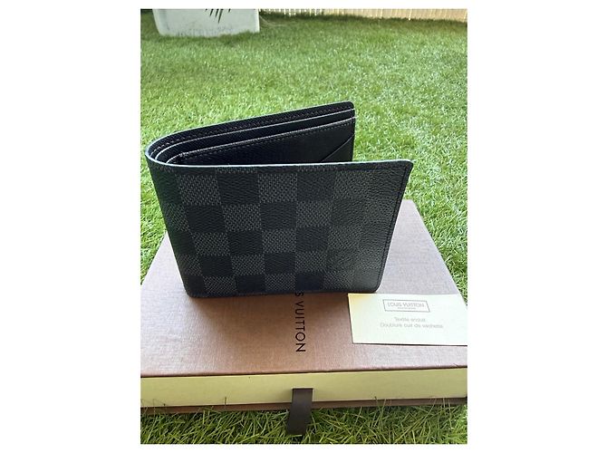 Louis Vuitton Portafoglio Multiple in tela Damier Graphite - vista 2