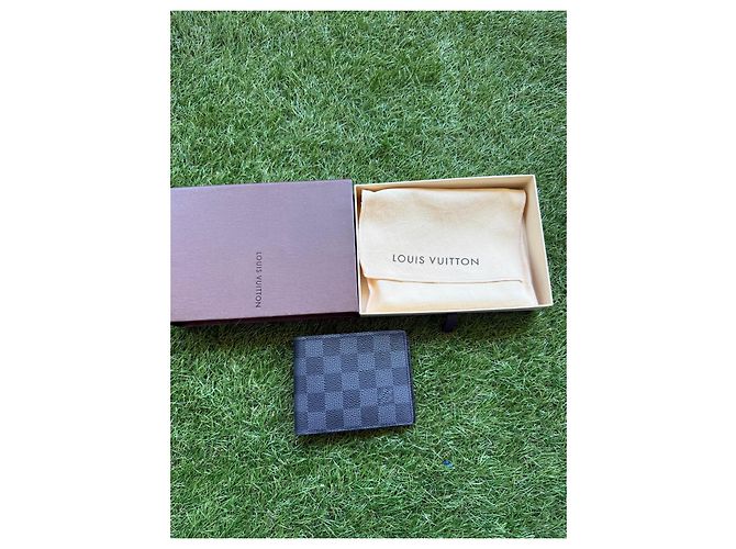Louis Vuitton Portafoglio Multiple in tela Damier Graphite - vista 3