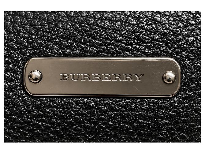 Borsa Hobo Burberry Waltham in pelle martellata nera - vista 10