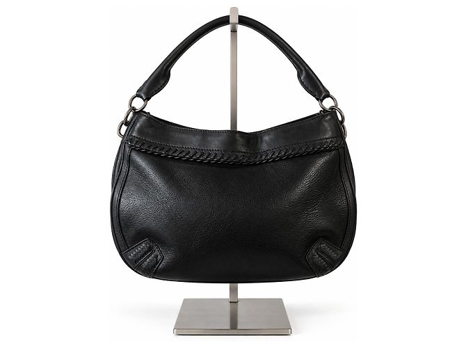 Borsa Hobo Burberry Waltham in pelle martellata nera - vista 4