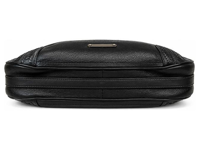 Borsa Hobo Burberry Waltham in pelle martellata nera - vista 5