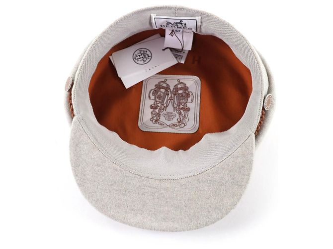 Hermès Casquette Deauville Serie Metal Cashmere Cap 57 - vista 7