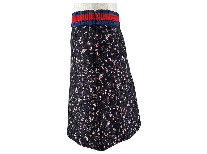 Falda de algodón y encaje Gucci - vista 2