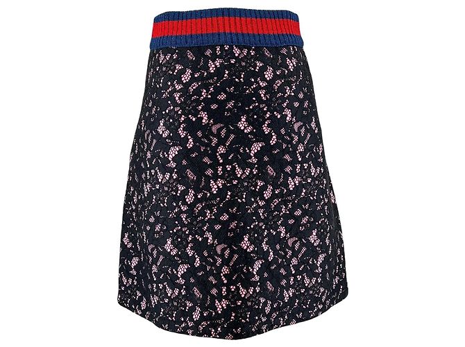 Falda de algodón y encaje Gucci - vista 3