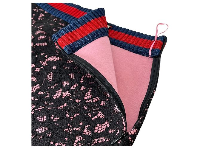 Falda de algodón y encaje Gucci - vista 4