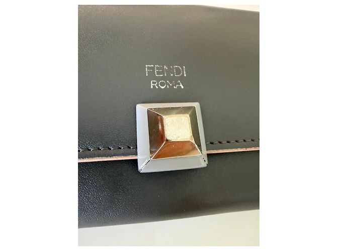 Cartera Fendi Nuvola de cuero gris - vista 16