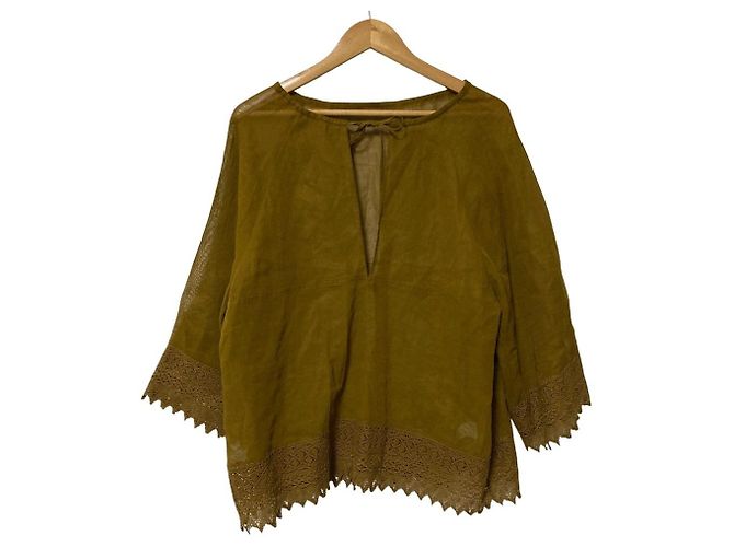 Autre Marque TOMORROWLAND collection Le Coton Organdy Neck Ribbon Blouse - vista 2