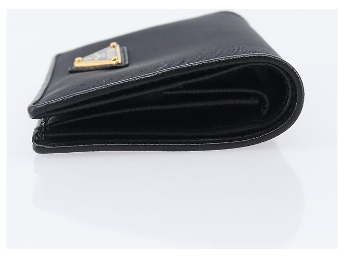 Saffiano PRADA Bifold Wallet Nylon Black Gold - view 3