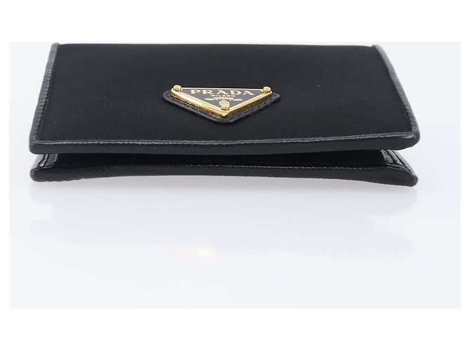 Saffiano PRADA Bifold Wallet Nylon Black Gold - view 6