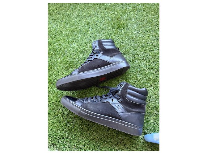 Hugo Boss Baskets Montantes Cuir et Daim Noir - vue 8