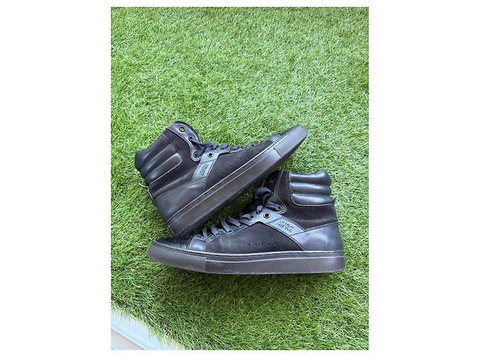 Hugo Boss Baskets Montantes Cuir et Daim Noir - vue 9