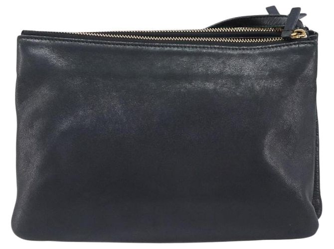 Céline CELINE Trio Schultertasche aus Leder Schwarz Gold - Ansicht 3