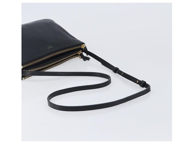 Céline CELINE Trio Schultertasche aus Leder Schwarz Gold - Ansicht 7