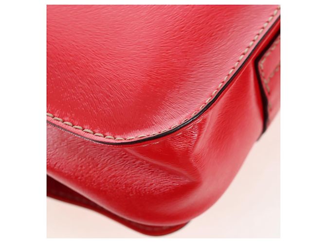 Selleria FENDI Handtasche aus Leder 2way rot goldfarben 8BN199 - Ansicht 19