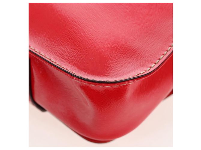 Selleria FENDI Handtasche aus Leder 2way rot goldfarben 8BN199 - Ansicht 20