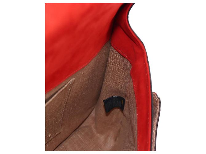 Selleria FENDI Handtasche aus Leder 2way rot goldfarben 8BN199 - Ansicht 26