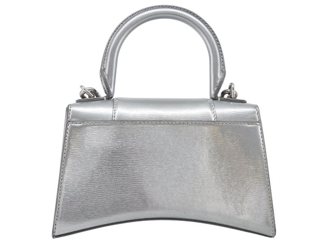 Hourglass Borsa Balenciaga Hour Glass in pelle 2way Silver 592833 - vista 2