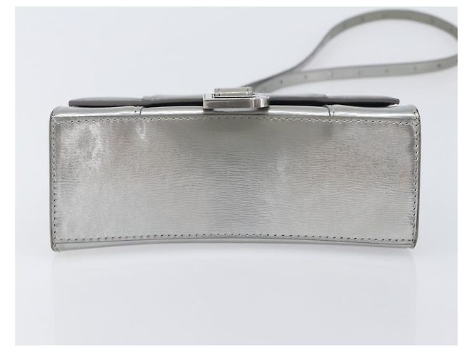 Hourglass Borsa Balenciaga Hour Glass in pelle 2way Silver 592833 - vista 5