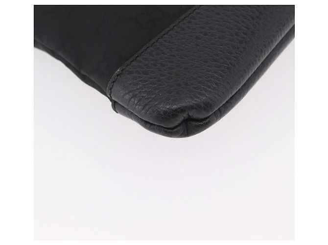 Borsa a tracolla GUCCI GG Canvas Outlet Nero Argento 374414 - vista 12