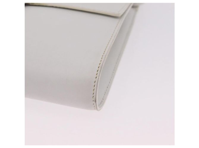 Edge Céline CELINE Circle Shoulder Bag Leather White Silver - view 16