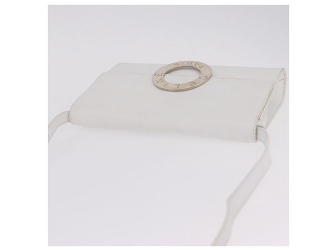 Edge Céline CELINE Circle Shoulder Bag Leather White Silver - view 8