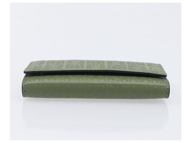 LOEWE Key Case Leather Green Gold Tone - view 6