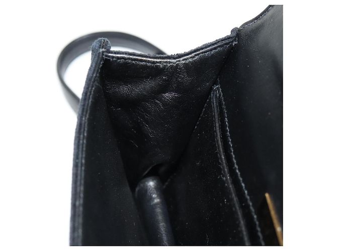 Sac à épaule à chaîne PRADA Velours Noir Or - vue 25