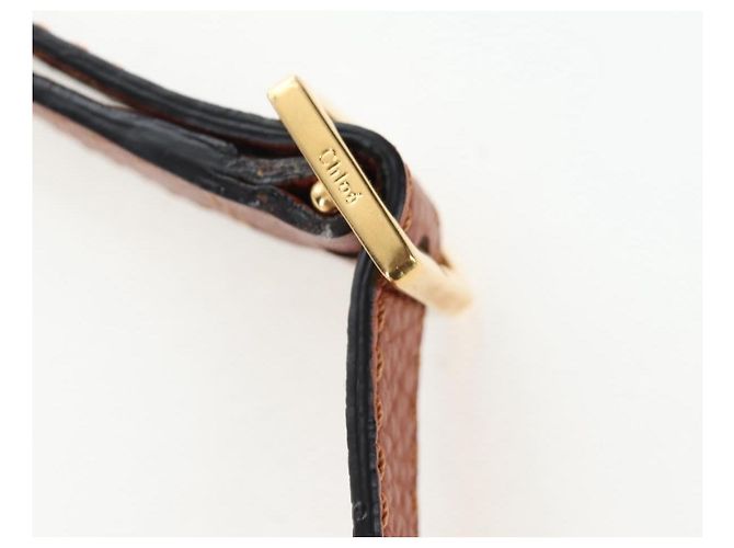 Marcie Chloé Borsa a tracolla Chloe in pelle marrone e oro - vista 10