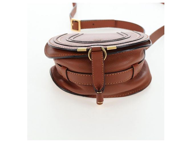Marcie Chloé Borsa a tracolla Chloe in pelle marrone e oro - vista 12