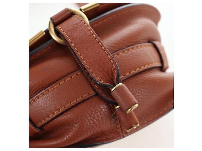 Marcie Chloé Borsa a tracolla Chloe in pelle marrone e oro - vista 18