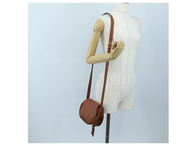 Marcie Chloé Borsa a tracolla Chloe in pelle marrone e oro - vista 27