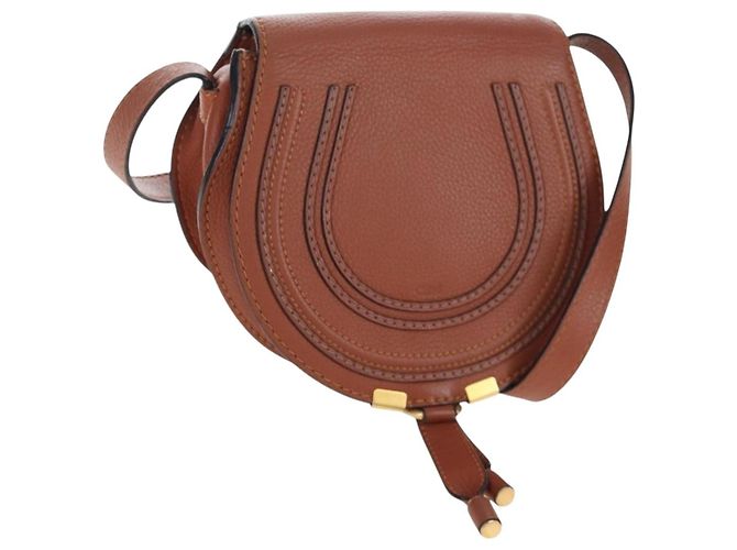 Marcie Chloé Borsa a tracolla Chloe in pelle marrone e oro - vista 28