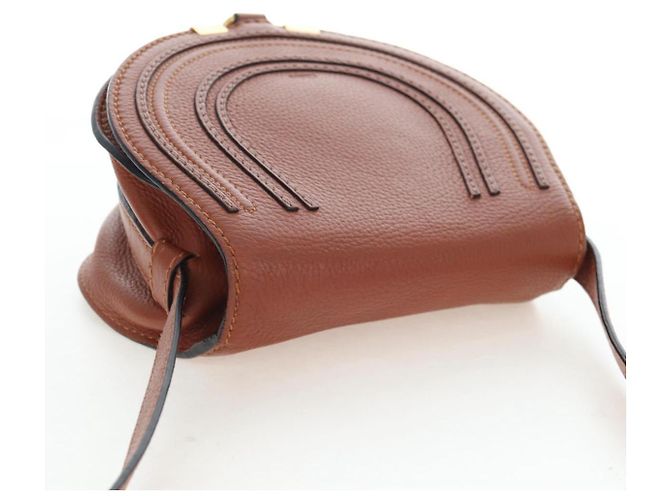 Marcie Chloé Borsa a tracolla Chloe in pelle marrone e oro - vista 6