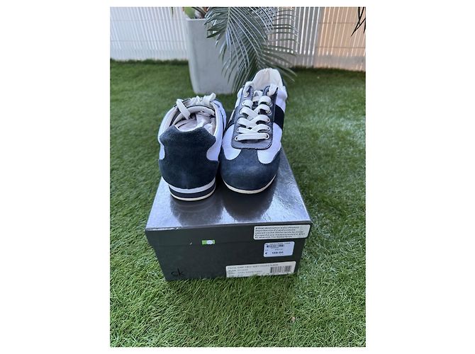 Sneakers Calvin Klein Gary Basse Blu Navy e Bianco - vista 2