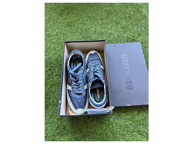 Autre Marque Antony Morato Sneakers Blu in Pelle e Camoscio - vista 2