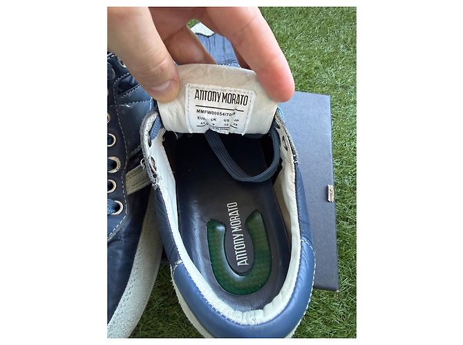 Autre Marque Antony Morato Sneakers Blu in Pelle e Camoscio - vista 5