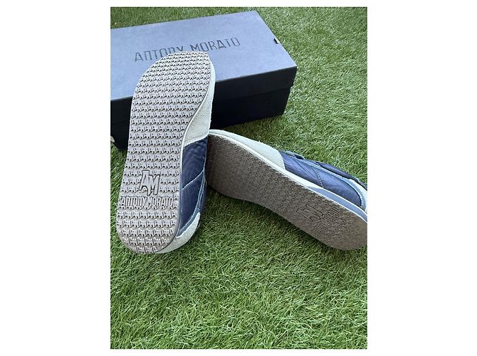 Autre Marque Antony Morato Sneakers Blu in Pelle e Camoscio - vista 6