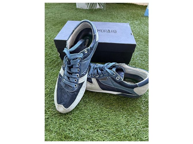 Autre Marque Antony Morato Sneakers Blu in Pelle e Camoscio - vista 7