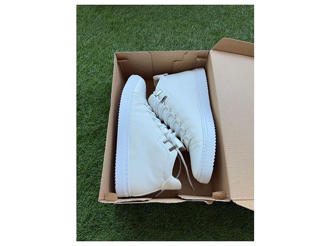 Autre Marque Baskets Montantes en Cuir Blances - vue 2